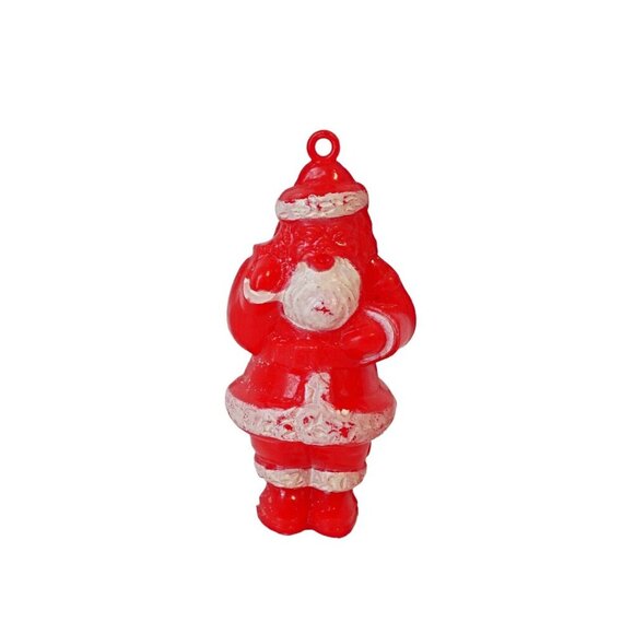 5 Vintage Christmas Ornaments Elf Celluloid Santa Flocked Angel Chenille Snowman - Picture 3 of 6